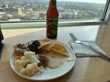 Evening snacks and local beer