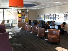 Plenty of seating and, importantly, plenty of power outlets. 