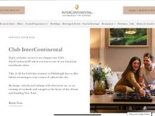 Club Intercontinental being displayed being offered at Intercontinental Edinburgh The George