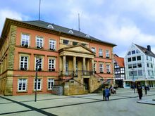 The Rathaus in central Detmold, which is the town hall 