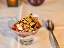 Breakfast Starter - Greek yoghurt with blackberry compote and toasted nut granola