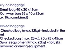 32kg, ticket purchased pre changes
