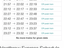 Because the Heathrow Express website said so - comparing weekday timetable to a Sunday timetable isn’t particularly relevant