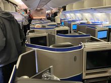 Polaris cabin looking forward on United 767-300