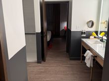 View of the bathroom from the entryway