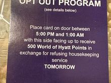 500 points a night for skipping housekeeping 
