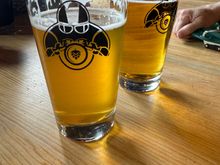 L- “All Bark, No Bite” IPA (48 IBU, 7.5%) (which I said I would be referring to as “Buddy Beer” bc he was with us)
R- “Rabbit Ears” IPA (45 IBU, 7%)