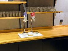 Not just beer, soda dispensers were also wrapped and kitchen was closing down.