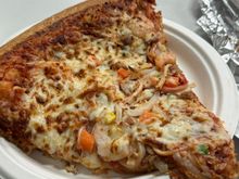 Seafood pizza. Was a great idea but would pass on this next time
