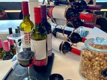 A selection of local wines were available, self-pour.