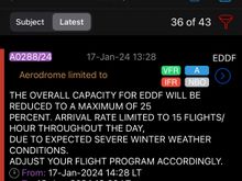 The airfield forecast is not yet 