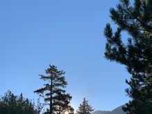 The sun peeking through 