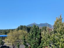 The view from my room with Mt Humphreys in the back. 