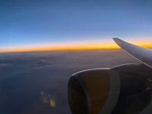 Sunrise came as we ascended. 