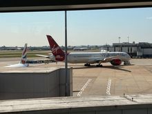 Virgin B787-9 G-VSPY pushing back for Seoul
