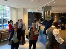Reception could get a bit busy during the processing of Viking Cruise passengers,- lots of seating available to the right of reception in the lobby for those that need a rest