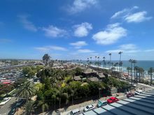 View from train station to ocean