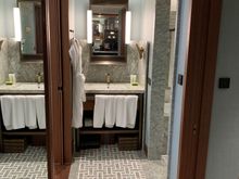 As you turn right from the hall way you will see a sink, shower and a toilet. As typical Le Meridien fashion, all the toiletries are Malin + Goetz. 