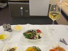 Beef Pastrami with Mustard Vegetables, Spiced Salmon with Cucumber Relish, Coconut Mousse Pak Choi Curry Coriander and Ginger Mayonnaise (+ Side Salad)