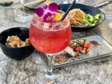 Binchotan cocktail and tapas