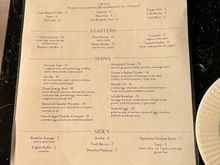 breakfast menu - but platinum/titanium only get pastries, parfait, and coffee 