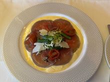Carpaccio. Also ordered a soup, but it never arrived. 
