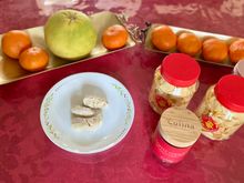 Durian ( with pomelo from Ipoh and Korean oranges 