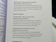 Wine menu