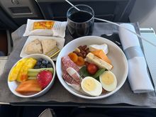 Breakfast on the plane was much better 