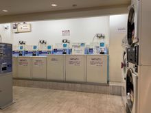 Six top loader washers, one triple-load front-load washer, two XL dryers and four regular dryers.