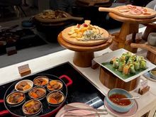 Chef's Special (2 hot dishes in small servings), salads, cheese