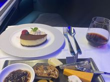 Went full-pig (cheese and desert) - picture proves is allowed.  Port was good.  They didn’t load desert wine.  How.  How do you not do that.  It’s not hard.  Says what wines to load on menu.  Pick up bottle.  Put on plane.  Not hard.  My mum could do it.