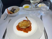 The chicken was tender and nicely cooked with the stew complementing it well 