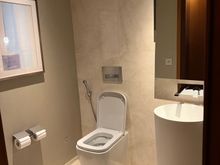 Powder room near entrance