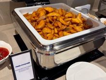 Dinner, fried potatoes