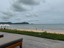 beach during thunderstorm