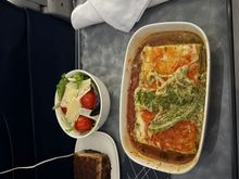 Beef lasagna. Still had the salad, though the shaved parm was better than I’ve had lately. 