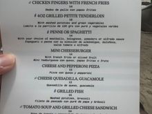 Pool/Beach Kids Menu