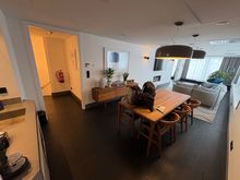 Living area: dining table