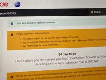 Going to click exit booking top right