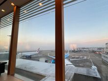 View from the lounge. This is the fog in the morning that worsened throughout the day. 