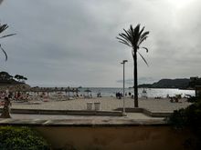 View from club beach sitting area (inside property, the beach chairs you see are public and paid. You have to walk a bit farther to the beach but it is nice to have drinks service (also included) and a bit more privacy.