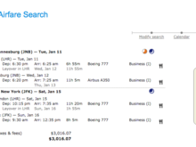 Flights, booking inventory, mileage.