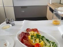 Eggs & Bacon with cappuccino (not pictured) 