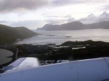 Dutch Harbor proper off left wing