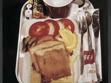 BEA open faced sandwich/afternoon tea 1960's