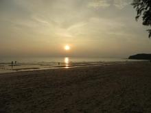 Sunset over beach at Sheraton