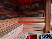 Curio sauna. While the in-room ones are steam based, this one is infrared heated.
