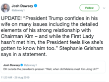 her dad was a communist party member and I guess she does not have clearance . Quelle farce!