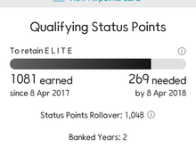 Click on the status points rollover 